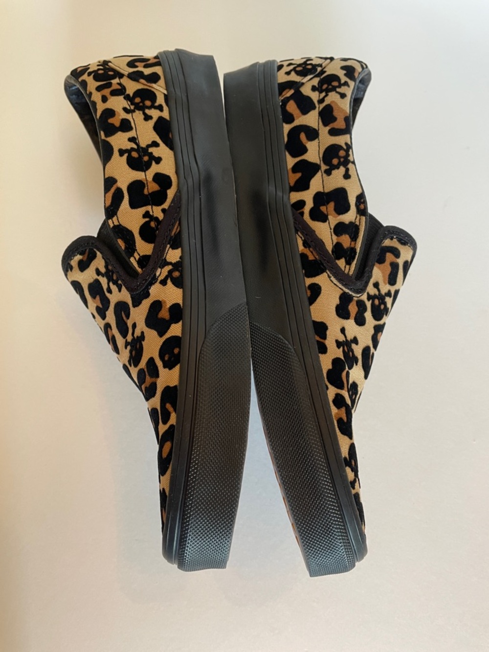 Vans Slip On Womens 8.5 Leopard Skull Print Canvas Sneakers New Without Box - Picture 6 of 12